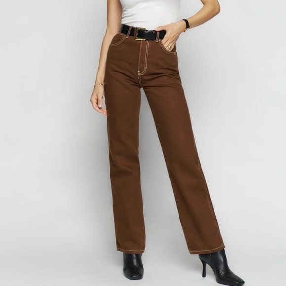 Reformation Denim - Reformation Cowboy High Rise Straight Jeans